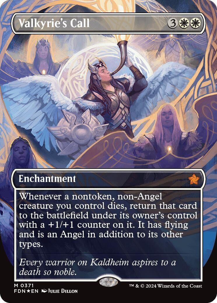 Image for Valkyrie's Call (Borderless) (Mana Foil) (Foundations) (371) - Magic: The Gathering
