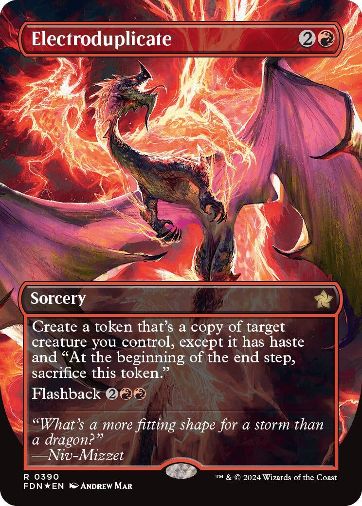 Image for Electroduplicate (Borderless) (Mana Foil) (Foundations) (390) - Magic: The Gathering