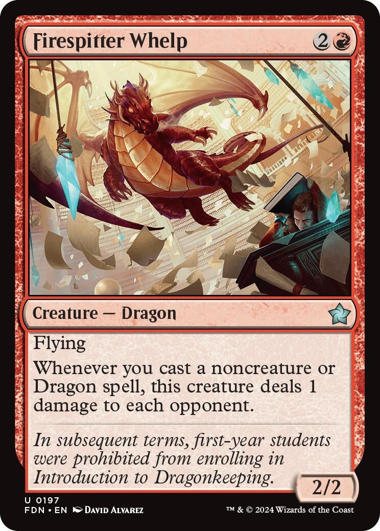 Image for Firespitter Whelp (Foundations) (197) - Magic: The Gathering