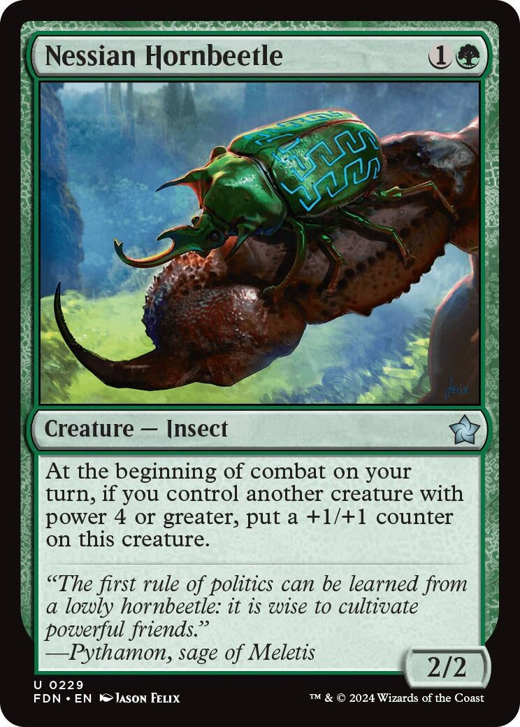 Image for Nessian Hornbeetle (Foundations) (229) - Magic: The Gathering