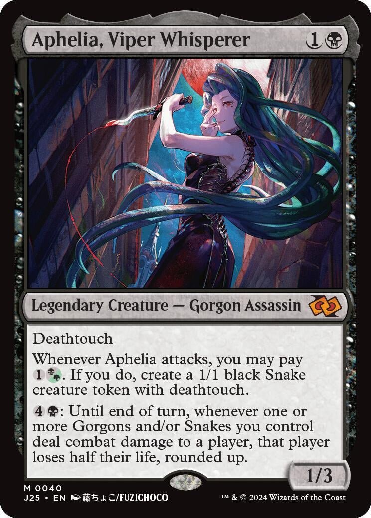 Image for Aphelia, Viper Whisperer (Anime) (Foundations Jumpstart) (40) - Magic: The Gathering