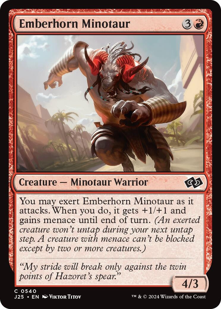Image for Emberhorn Minotaur (Foundations Jumpstart) (540) - Magic: The Gathering