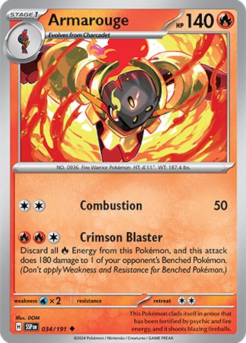 Image for Armarouge (SV08: Surging Sparks) (034/191) - Pokemon