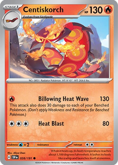 Image for Centiskorch (SV08: Surging Sparks) (028/191) - Pokemon