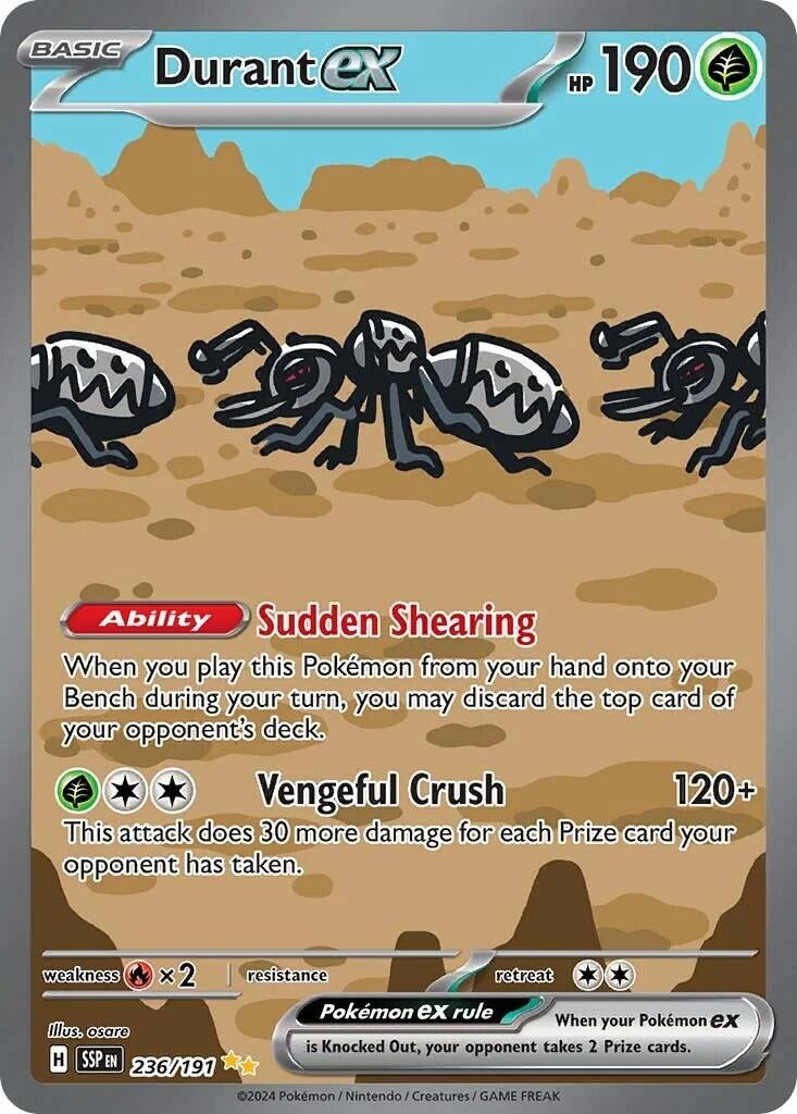 Image for Durant ex (SV08: Surging Sparks) (236/191) - Pokemon