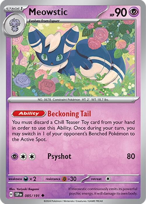 Image for Meowstic (SV08: Surging Sparks) (085/191) - Pokemon