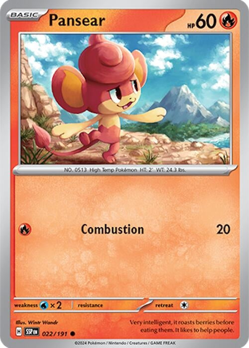 Image for Pansear (SV08: Surging Sparks) (022/191) - Pokemon