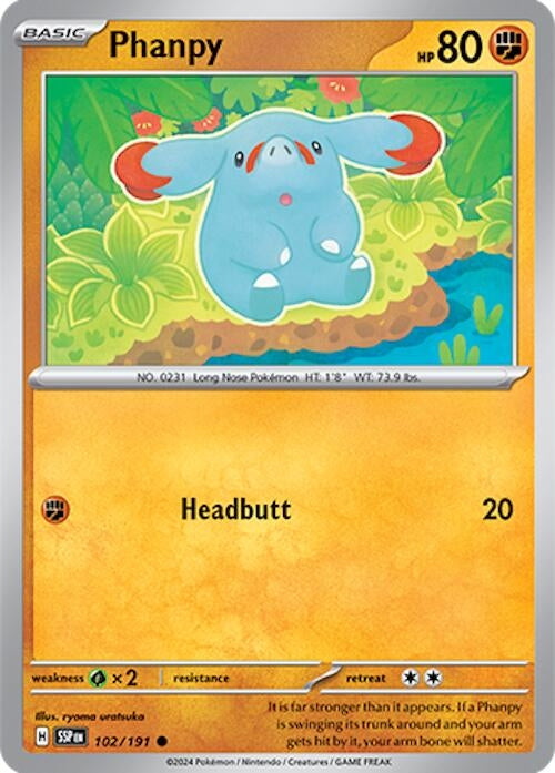 Image for Phanpy (SV08: Surging Sparks) (102/191) - Pokemon