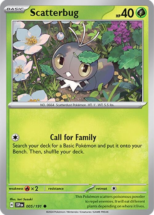 Image for Scatterbug (SV08: Surging Sparks) (005/191) - Pokemon