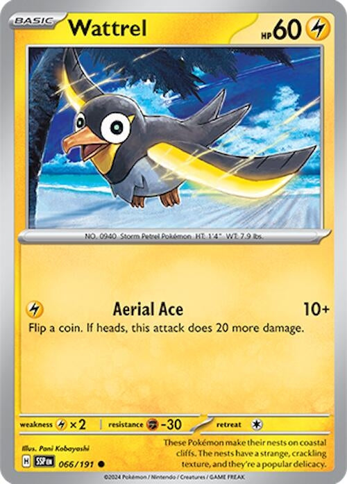 Image for Wattrel (SV08: Surging Sparks) (066/191) - Pokemon