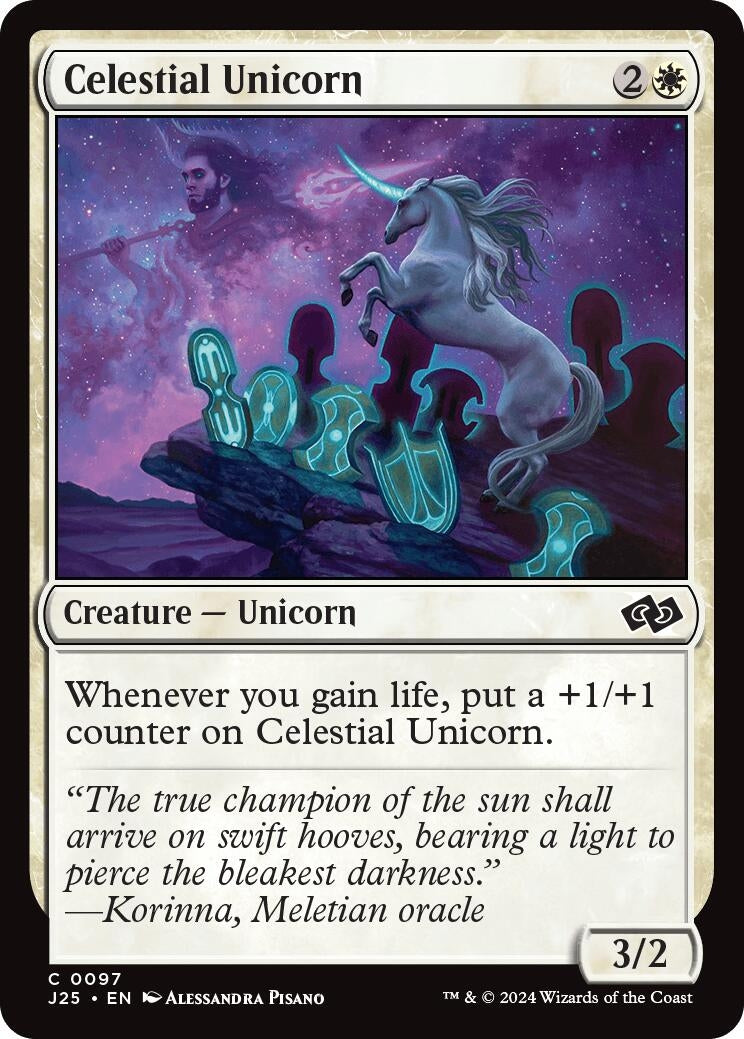 Image for Celestial Unicorn (Foundations Jumpstart) (97) - Magic: The Gathering