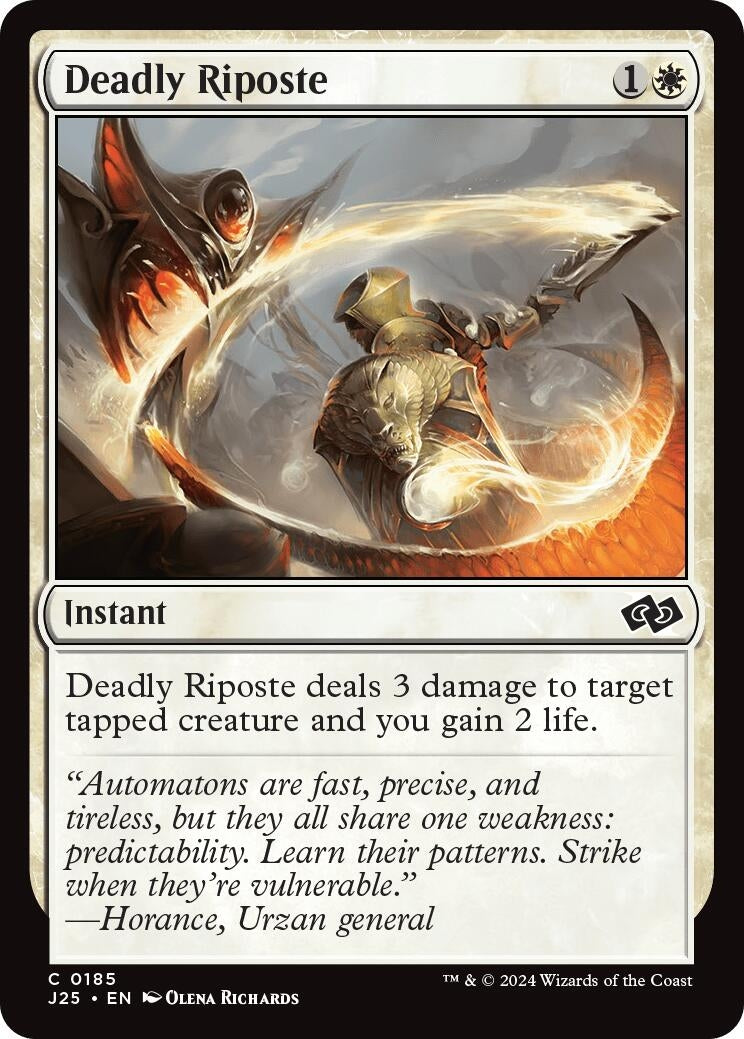 Image for Deadly Riposte (Foundations Jumpstart) (185) - Magic: The Gathering