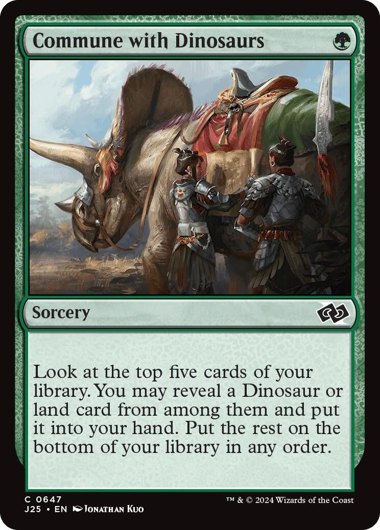 Image for Commune with Dinosaurs (Foundations Jumpstart) (647) - Magic: The Gathering