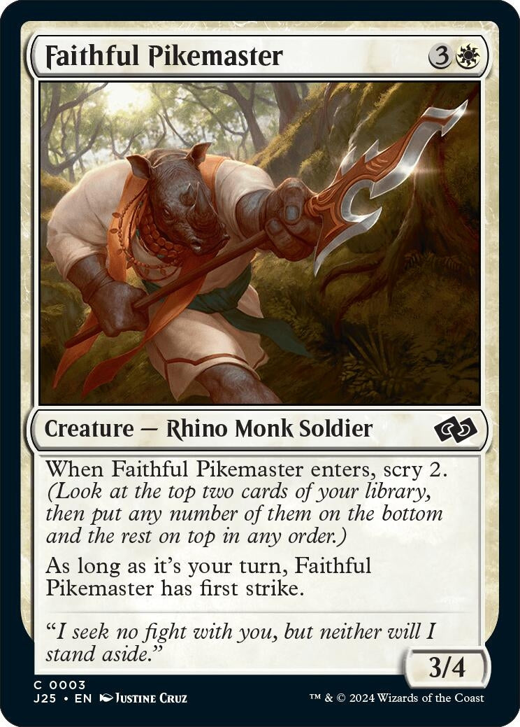 Image for Faithful Pikemaster (Foundations Jumpstart) (3) - Magic: The Gathering