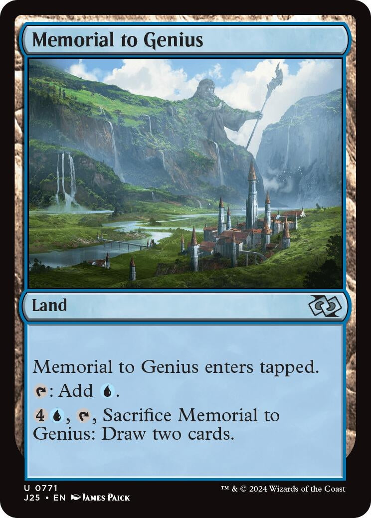 Image for Memorial to Genius (Foundations Jumpstart) (771) - Magic: The Gathering