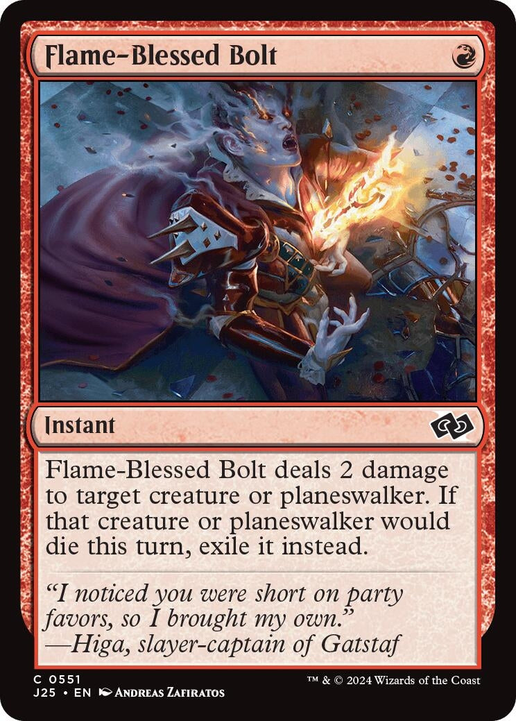 Image for Flame-Blessed Bolt (Foundations Jumpstart) (551) - Magic: The Gathering