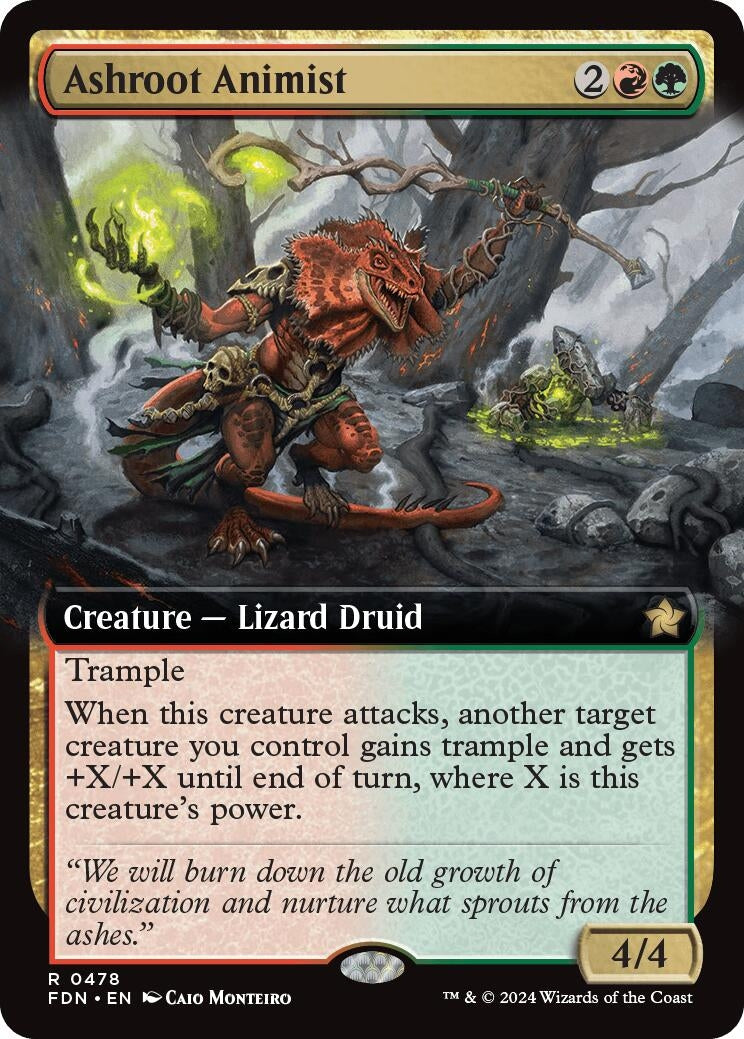 Image for Ashroot Animist (Extended Art) (Foundations) (478) - Magic: The Gathering