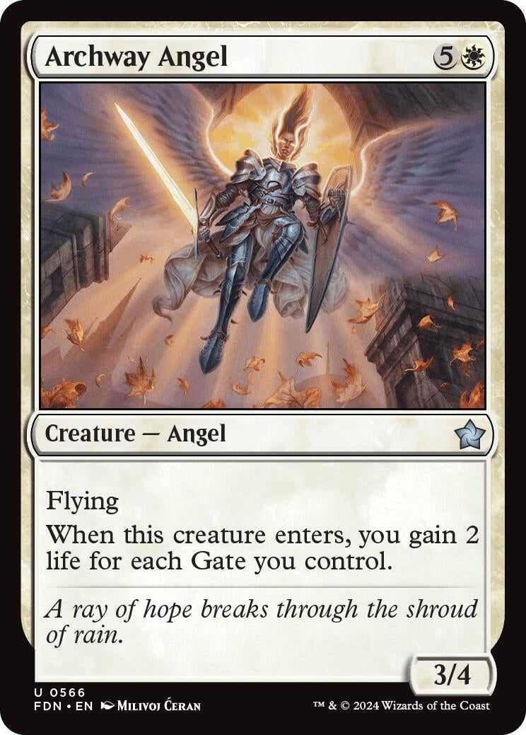 Image for Archway Angel (Foundations) (566) - Magic: The Gathering