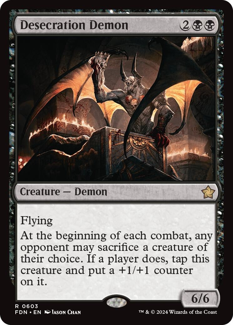Image for Desecration Demon (Foundations) (603) - Magic: The Gathering