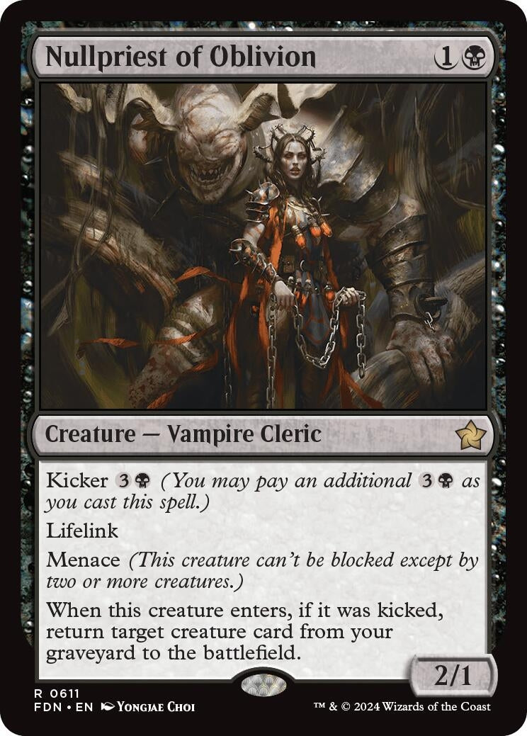 Image for Nullpriest of Oblivion (Foundations) (611) - Magic: The Gathering