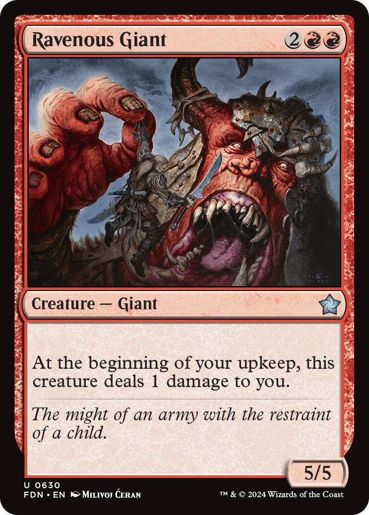 Image for Ravenous Giant (Foundations) (630) - Magic: The Gathering