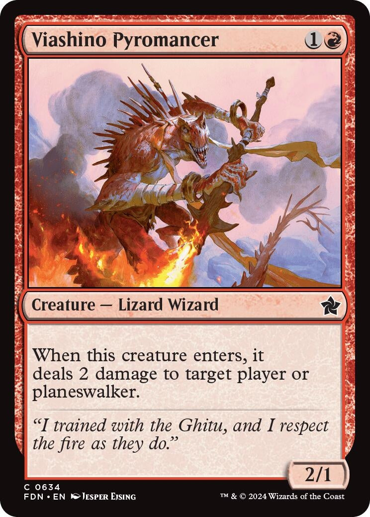 Image for Viashino Pyromancer (Foundations) (634) - Magic: The Gathering