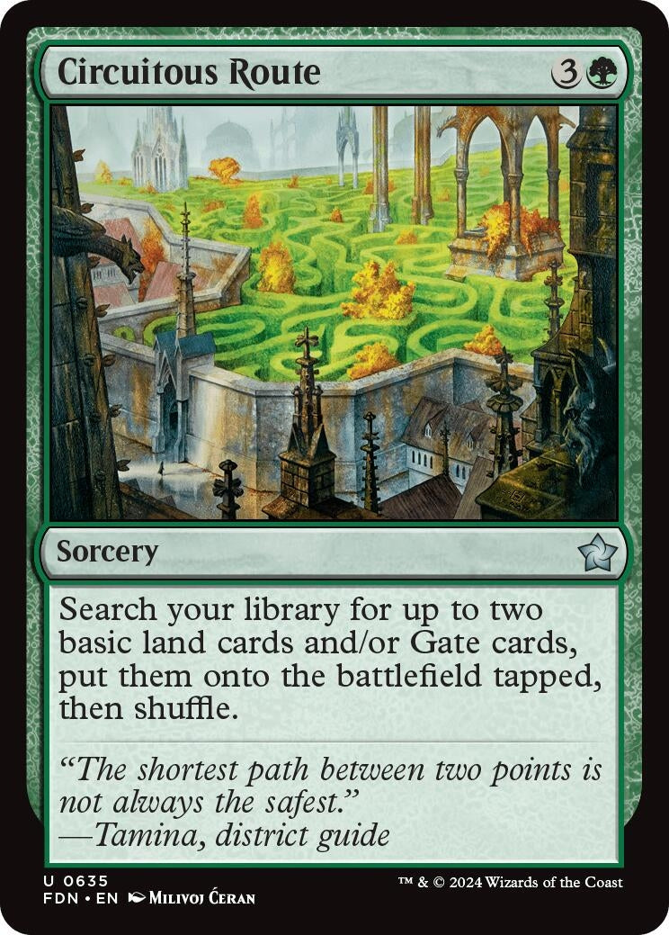 Image for Circuitous Route (Foundations) (635) - Magic: The Gathering