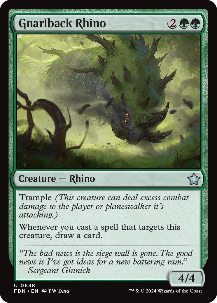 Image for Gnarlback Rhino (Foundations) (638) - Magic: The Gathering