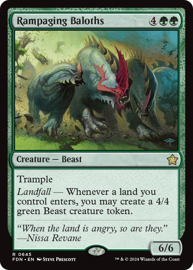 Image for Rampaging Baloths (Foundations) (645) - Magic: The Gathering