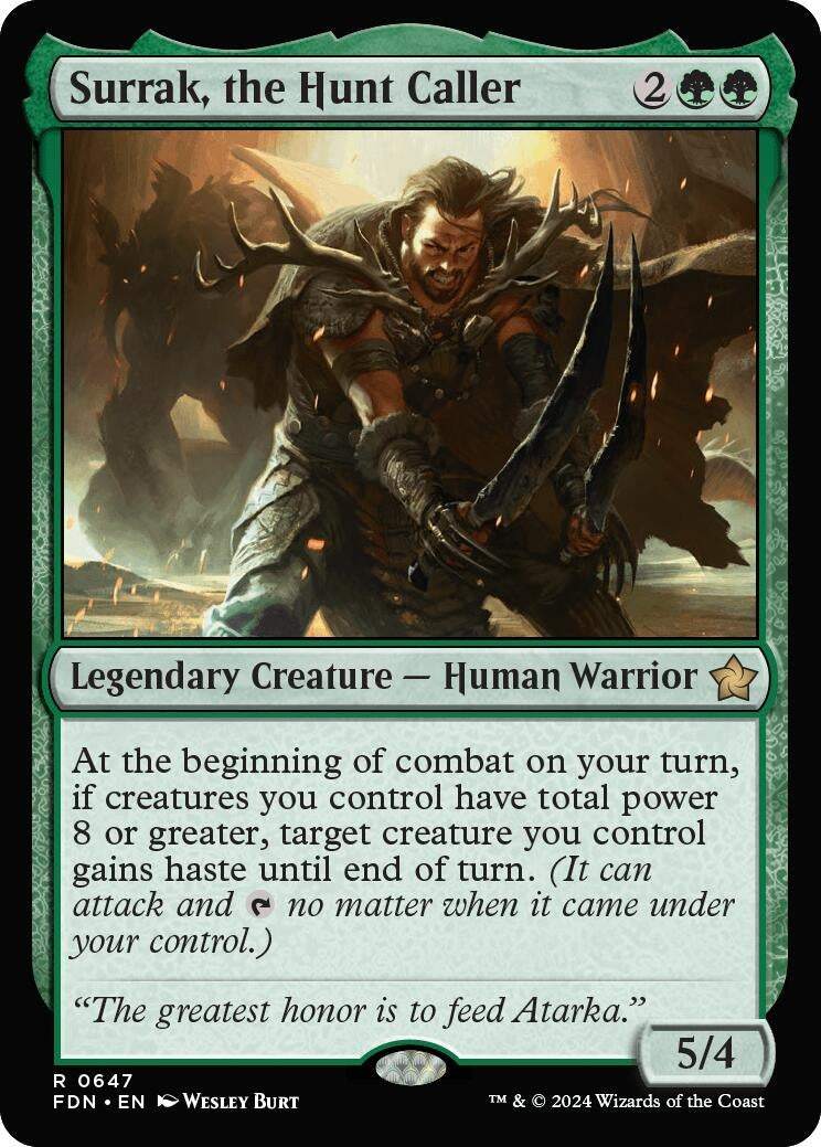 Image for Surrak, the Hunt Caller (Foundations) (647) - Magic: The Gathering