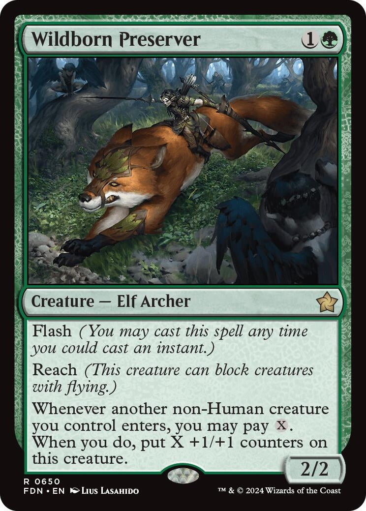 Image for Wildborn Preserver (Foundations) (650) - Magic: The Gathering