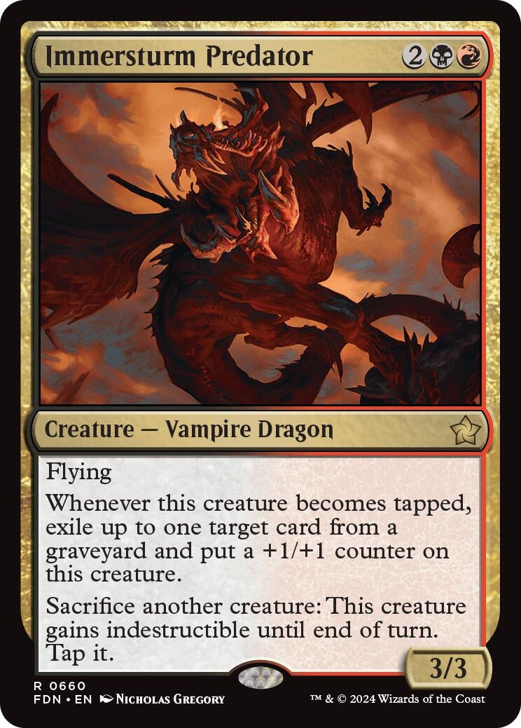 Image for Immersturm Predator (Foundations) (660) - Magic: The Gathering