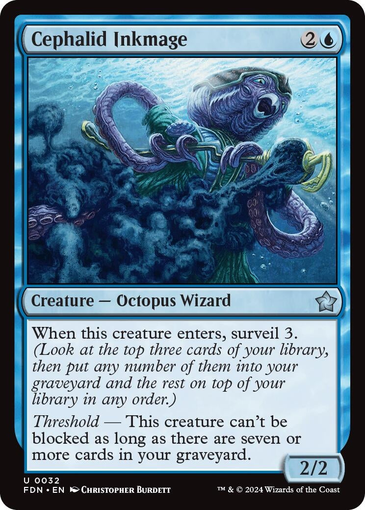 Image for Cephalid Inkmage (Foundations) (32) - Magic: The Gathering
