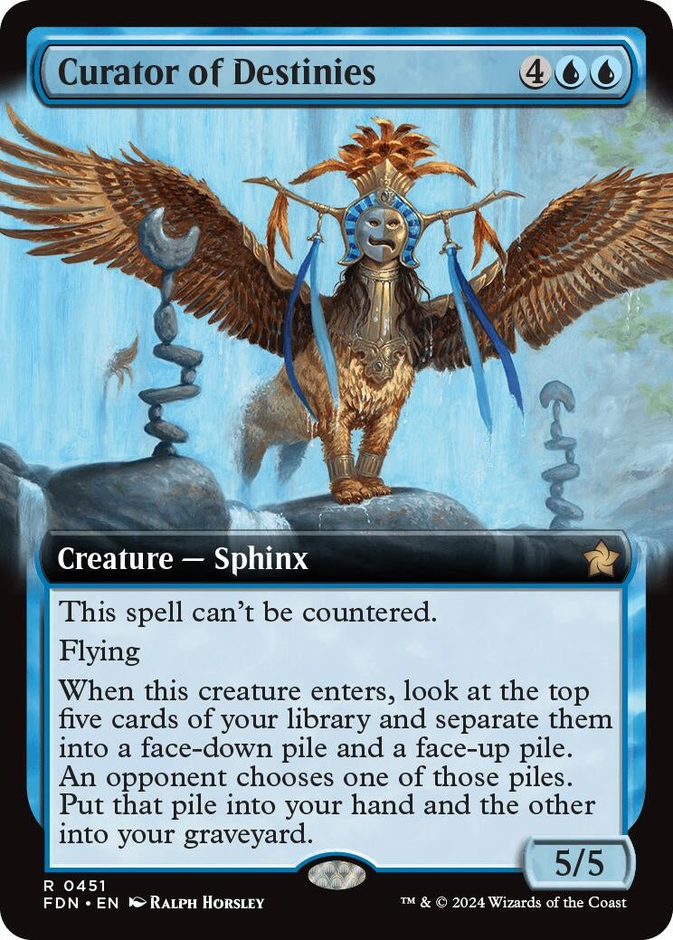 Image for Curator of Destinies (Extended Art) (Foundations) (451) - Magic: The Gathering