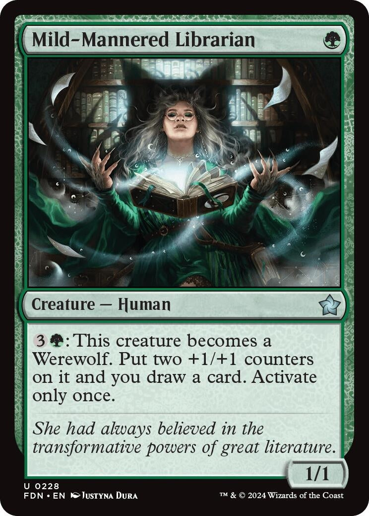 Image for Mild-Mannered Librarian (Foundations) (228) - Magic: The Gathering