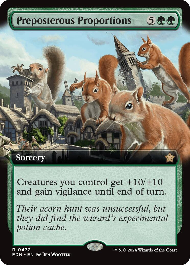Image for Preposterous Proportions (Extended Art) (Foundations) (472) - Magic: The Gathering