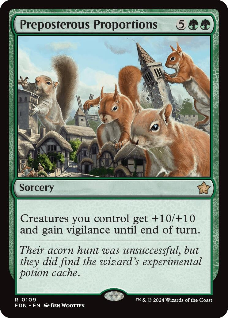 Image for Preposterous Proportions (Foundations) (109) - Magic: The Gathering