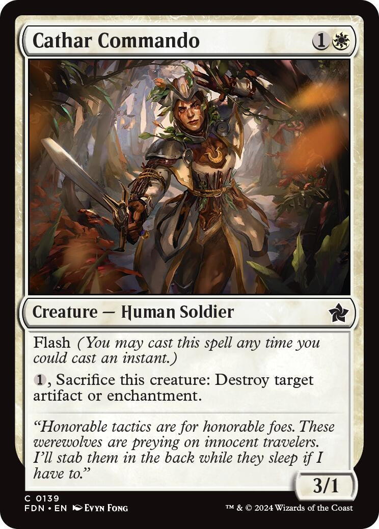 Image for Cathar Commando (Foundations) (139) - Magic: The Gathering