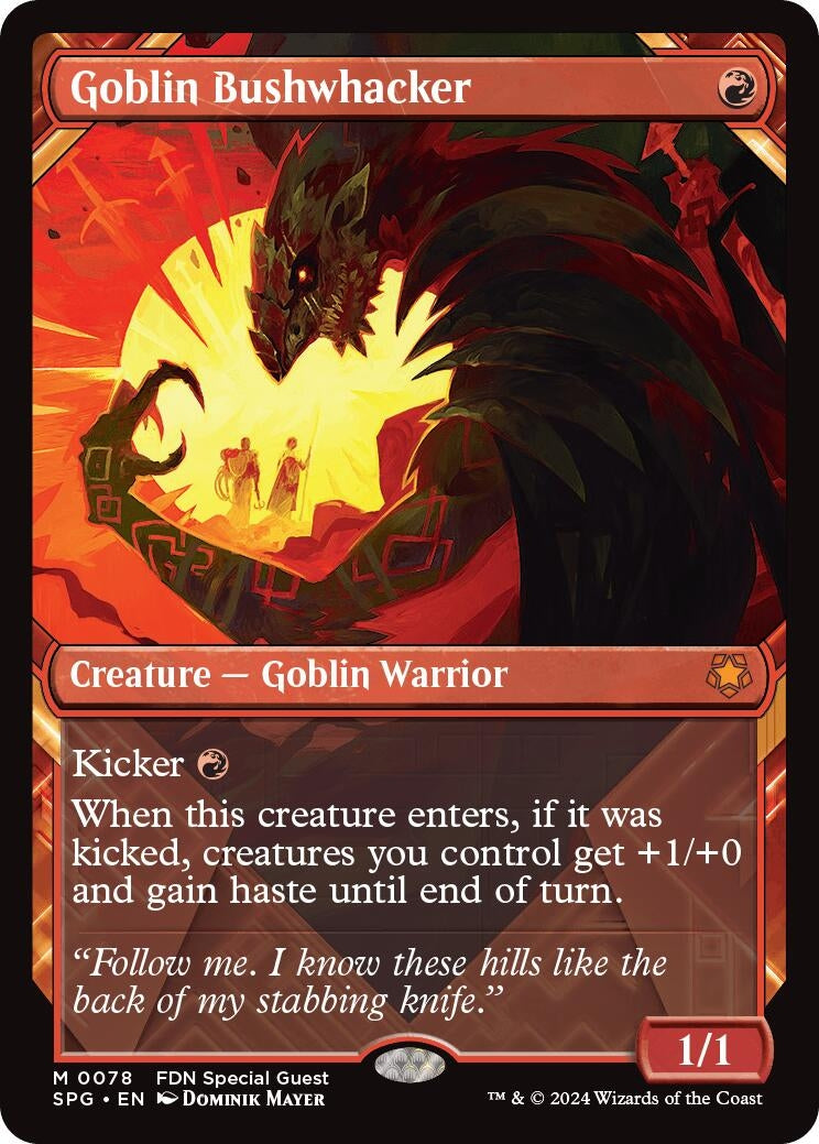 Image for Goblin Bushwhacker (Showcase) (Special Guests) (78) - Magic: The Gathering