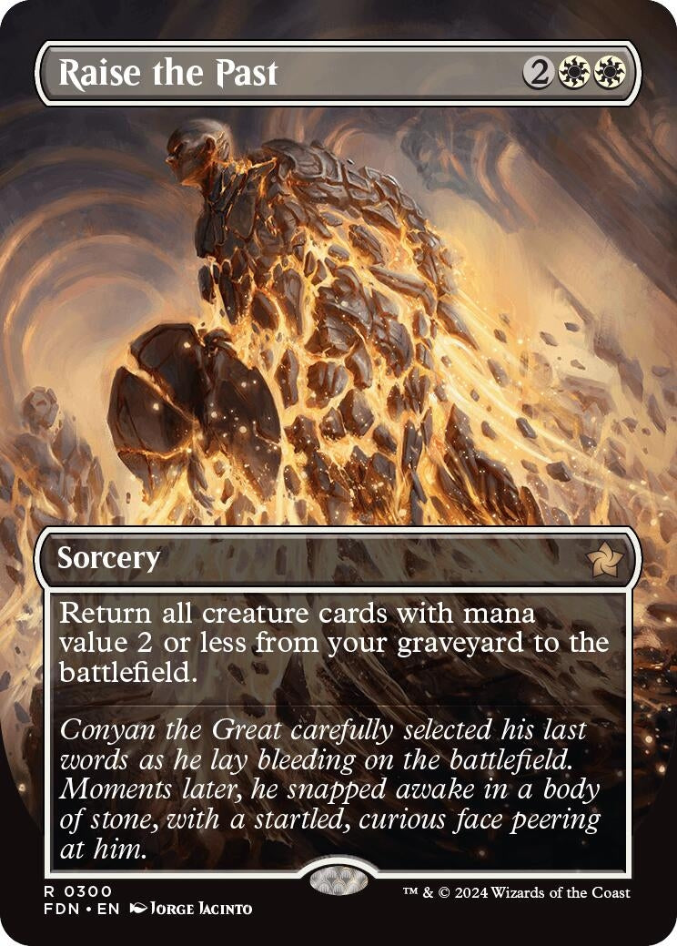 Image for Raise the Past (Borderless) (Foundations) (300) - Magic: The Gathering