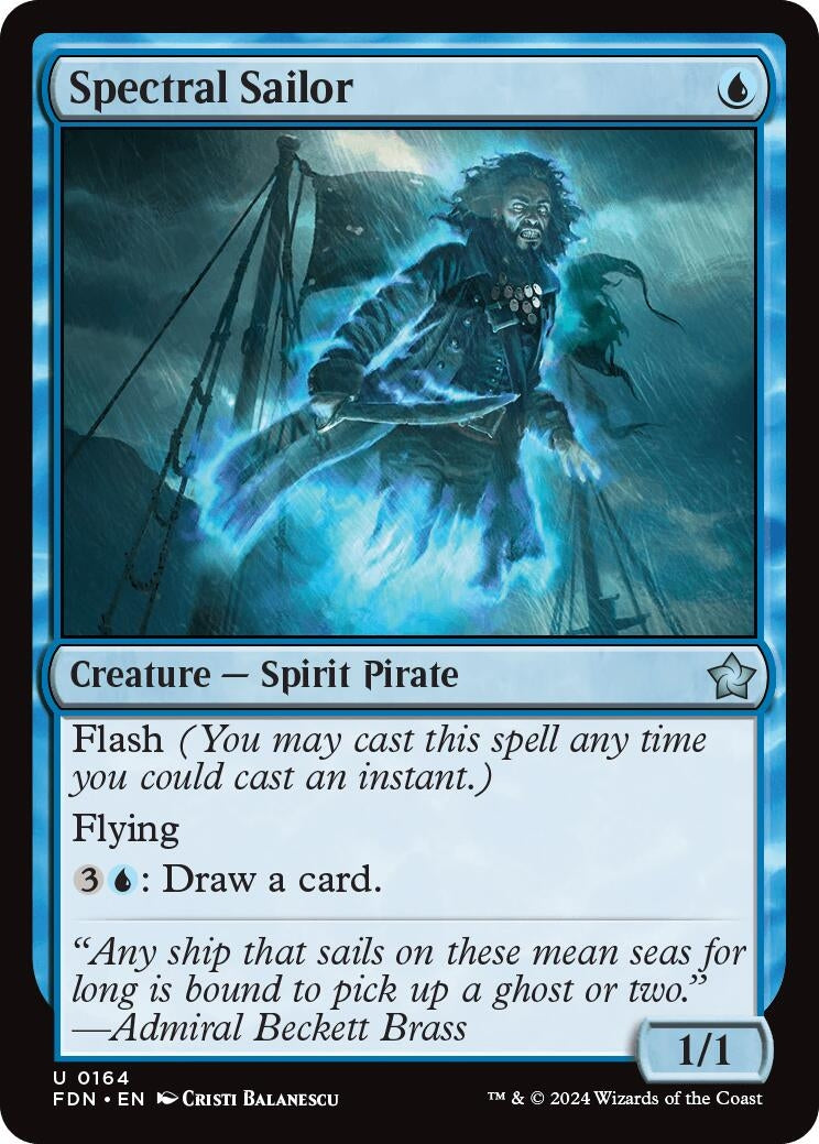 Image for Spectral Sailor (Foundations) (164) - Magic: The Gathering