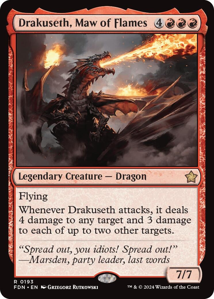 Image for Drakuseth, Maw of Flames (Foundations) (193) - Magic: The Gathering