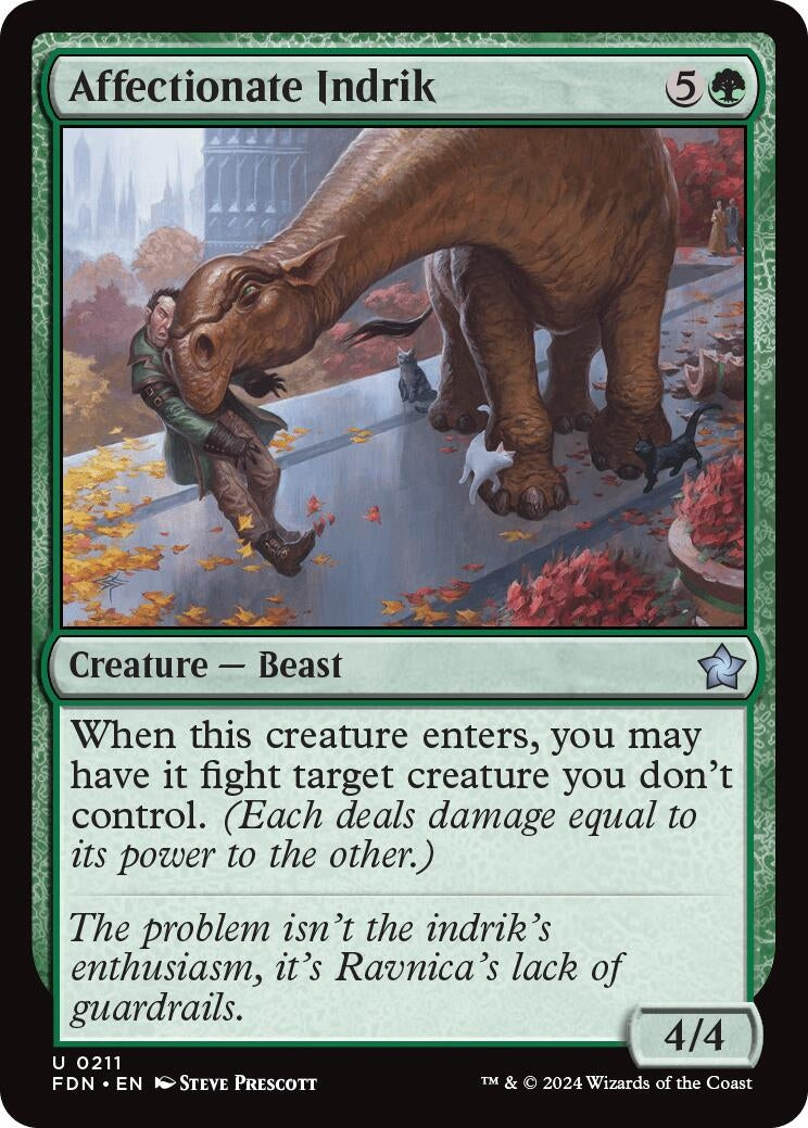 Image for Affectionate Indrik (Foundations) (211) - Magic: The Gathering