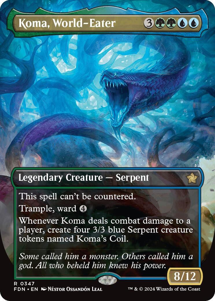 Image for Koma, World-Eater (Borderless) (Foundations) (347) - Magic: The Gathering