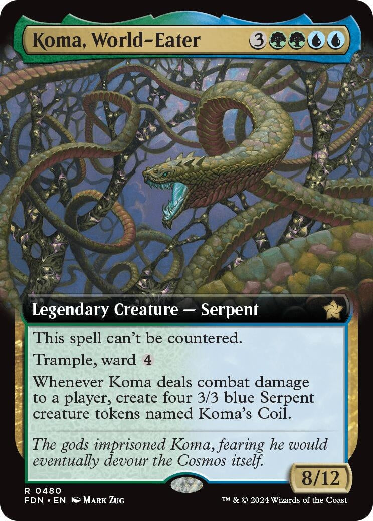 Image for Koma, World-Eater (Extended Art) (Foundations) (480) - Magic: The Gathering