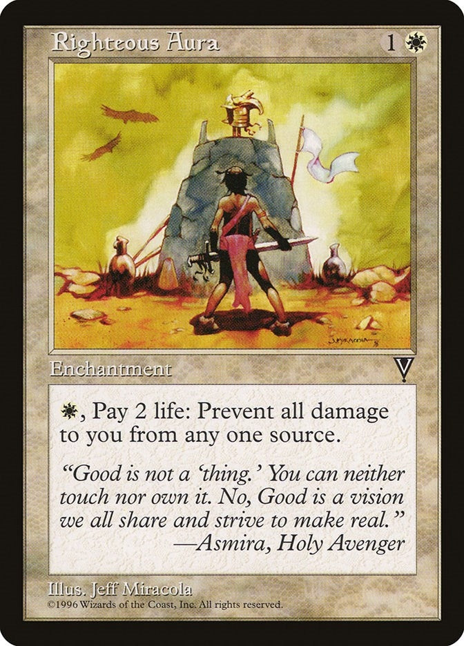 Image for Righteous Aura (Visions) - Magic: The Gathering