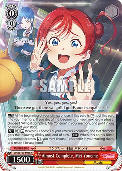 Image for Almost Complete, Mei Yoneme (Love Live! School idol festival 2 MIRACLE LIVE!) (SIP/W109-E058 R) - Weiss Schwarz