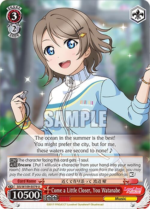 Image for Come a Little Closer, You Watanabe (Love Live! School idol festival 2 MIRACLE LIVE!) (SIS/W109-E079 U) - Weiss Schwarz