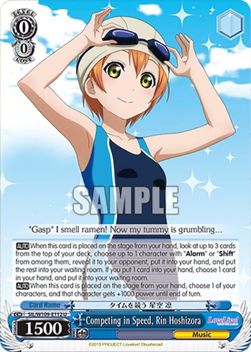 Image for Competing in Speed, Rin Hoshizora (Love Live! School idol festival 2 MIRACLE LIVE!) (SIL/W109-E112 U) - Weiss Schwarz