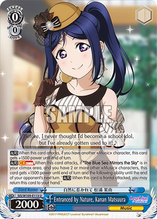 Image for Entranced by Nature, Kanan Matsuura (Love Live! School idol festival 2 MIRACLE LIVE!) (SIS/W109-E115 U) - Weiss Schwarz